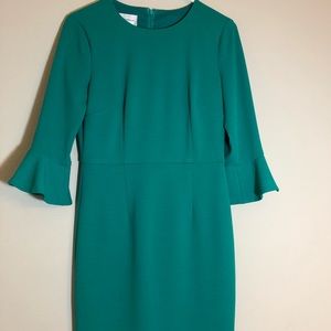 Teal Donna Morgan Bell Sleeve Dress